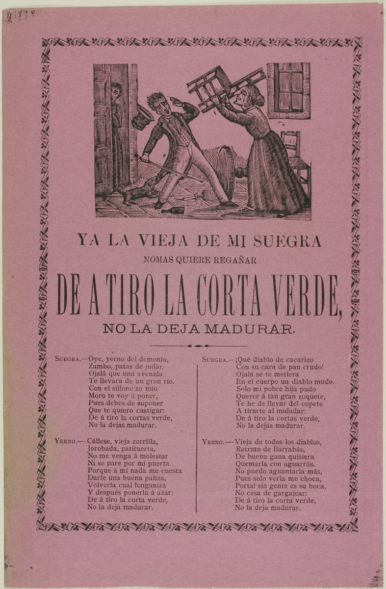 My Old Mother-in-Law is Always Ready to Scold without Any Reason by Manuel Manilla, print, 1800-1900