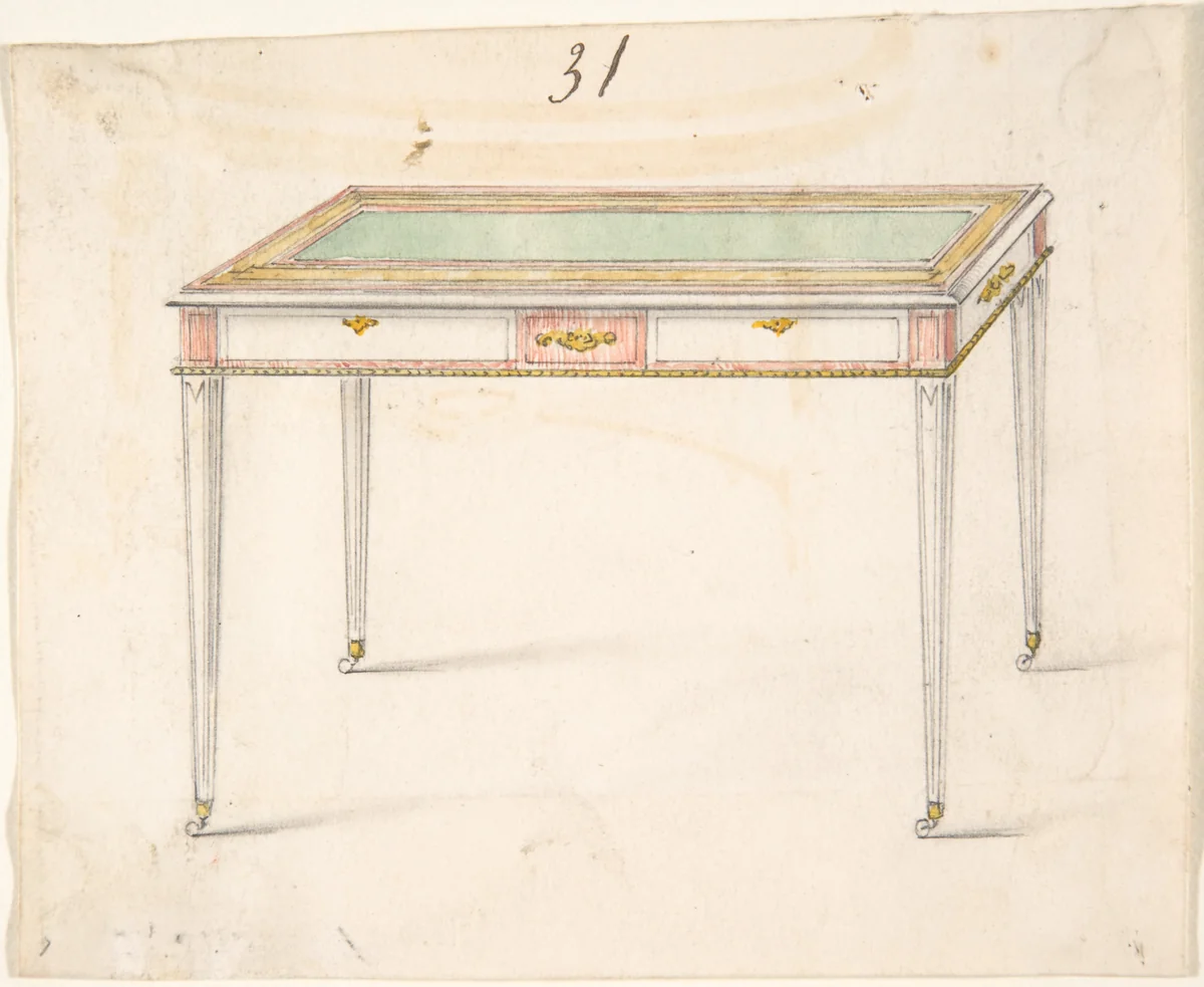 Table Design by anonymous, drawing, 1800-1900