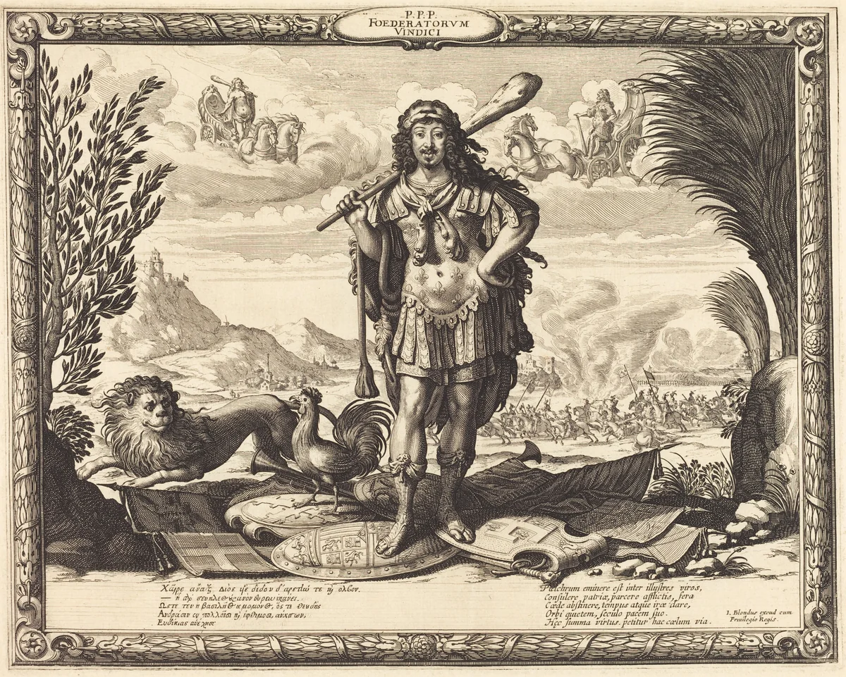 Louis XIII as Hercules by Abraham Bosse, print, 1602-1676