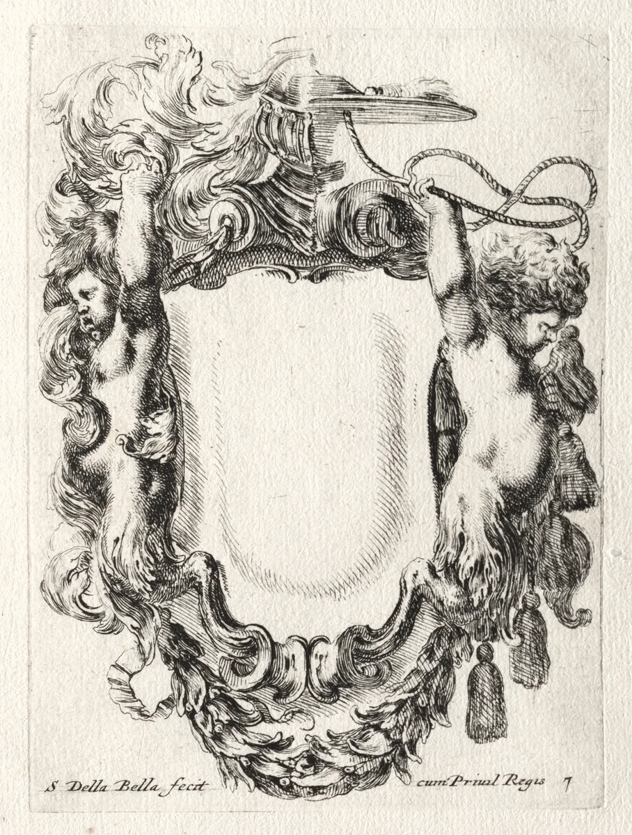 New Model for a Cartouche by Stefano della Bella, print, 1647