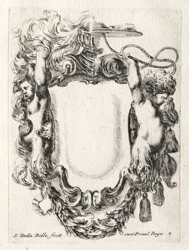 New Model for a Cartouche by Stefano della Bella, print, 1647