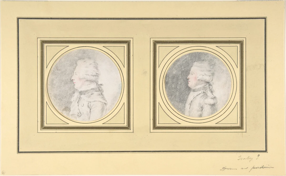 Drawings for Portrait Engraving of a Man by anonymous, drawing, 1770-1800
