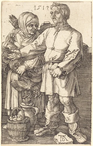 Peasant Couple at Market by Albrecht Dürer, print, 1519