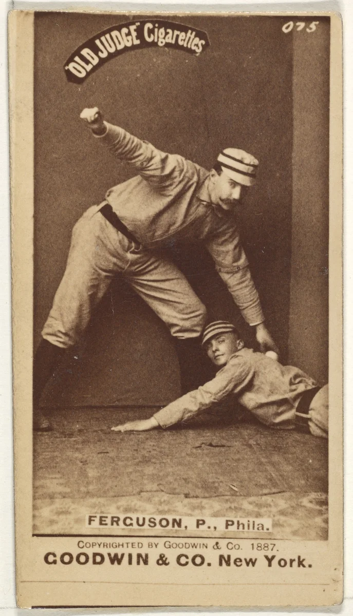 Charles J. "Charlie" Ferguson, Pitcher, Philadelphia, from the Old Judge series (N172) for Old Judge Cigarettes by Goodwin & Company, photograph, 1887