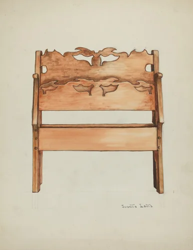 Bed by Juanita Lantz, index of american design, 1935-1942