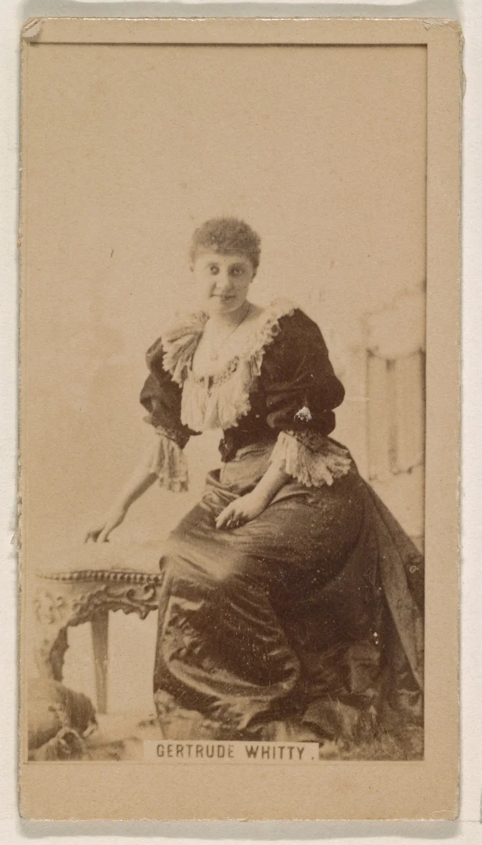 Gertrude Whitty, from the Actresses series (N245) issued by Kinney Brothers to promote Sweet Caporal Cigarettes by Kinney Brothers Tobacco Company, photograph, 1890