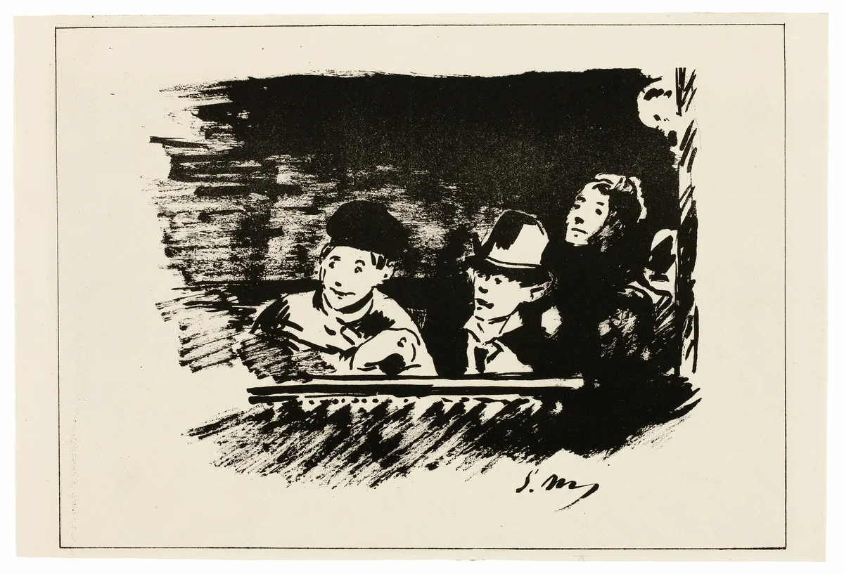 In the Upper Gallery by Édouard Manet, print, 1877