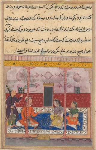 The merchant has the hateful skull ground and put into a box, from a Tuti-nama (Tales of a Parrot): Twenty-third Night by Unknown, painting, 1555-1565