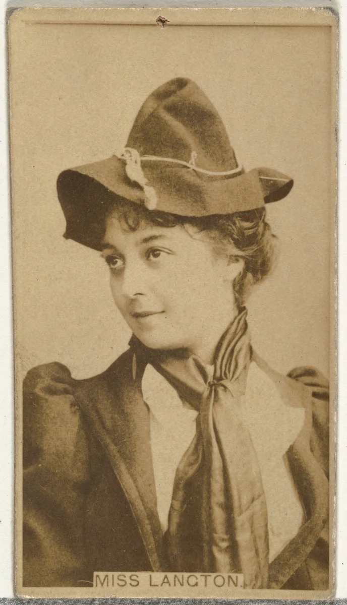 Miss Langton, from the Actors and Actresses series (N145-8) issued by Duke Sons & Co. to promote Duke Cigarettes by W. Duke, Sons & Co., photograph, 1890-1895