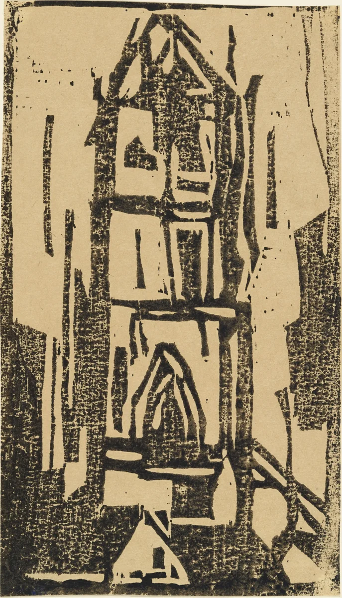 Tower of Paul in Soest (Pauliturm in Soest) by Christian Rohlfs, print, 1924