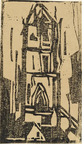 Tower of Paul in Soest (Pauliturm in Soest) by Christian Rohlfs, print, 1924