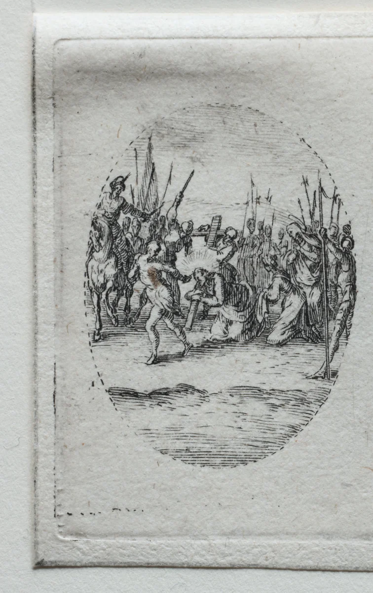 The Mysteries of the Passion: The Carrying of the Cross by Jacques Callot, print, 1631