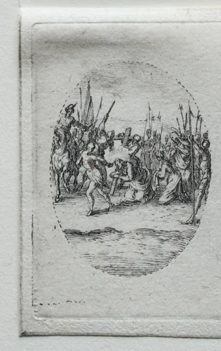 The Mysteries of the Passion: The Carrying of the Cross by Jacques Callot, print, 1631