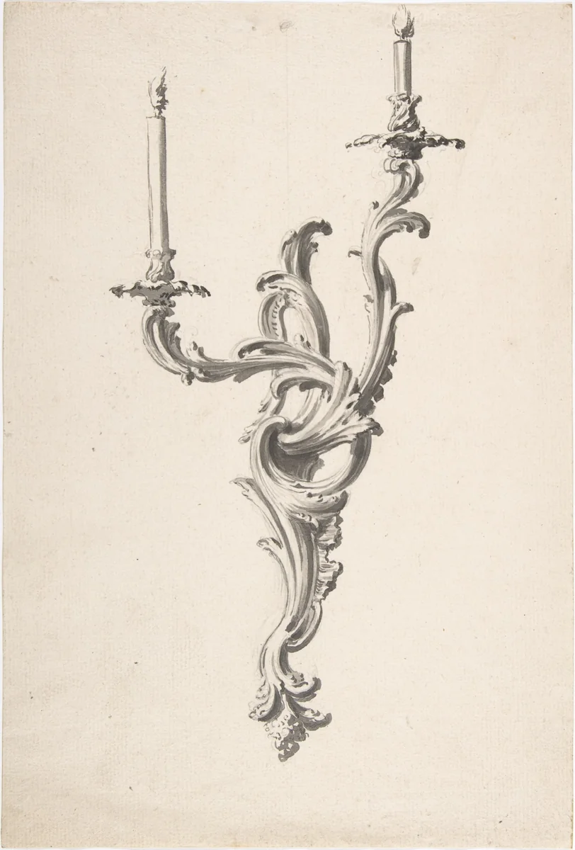 Design for a Sconce by anonymous, drawing, 1700-1799