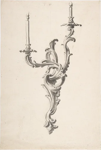 Design for a Sconce by anonymous, drawing, 1700-1799