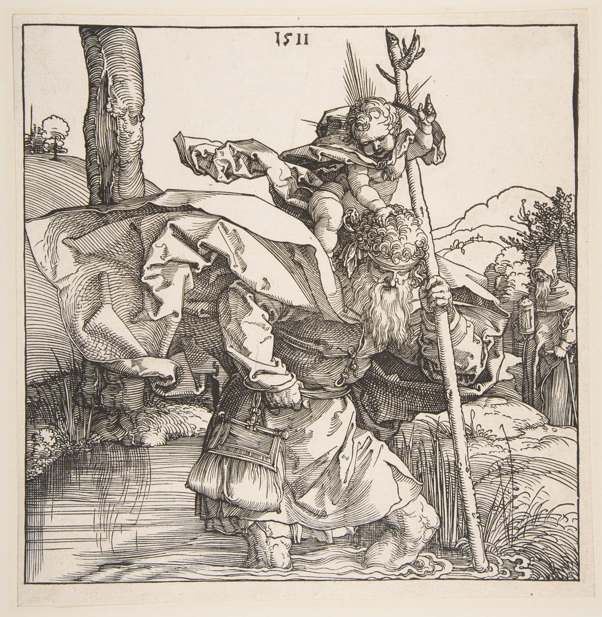Saint Christopher by Albrecht Dürer, print, 1511