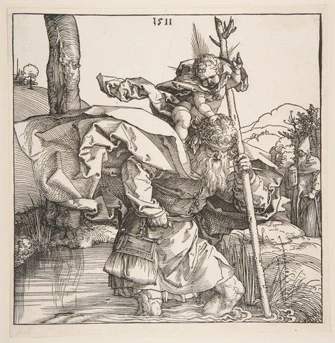 Saint Christopher by Albrecht Dürer, print, 1511