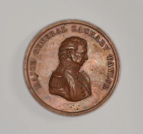 Medal commemorating Major General Zachary Taylor by Charles C. Wright, metalwork, 1846-1850