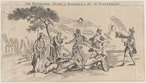 The Deplorable State of America, or Sc___h Government by anonymous, print, 1765