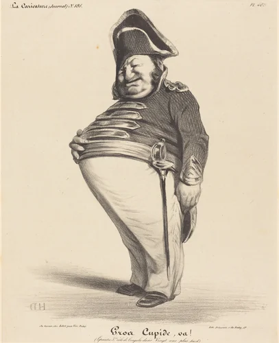 Gros Cupide, va! by Honoré Daumier, print, 1834