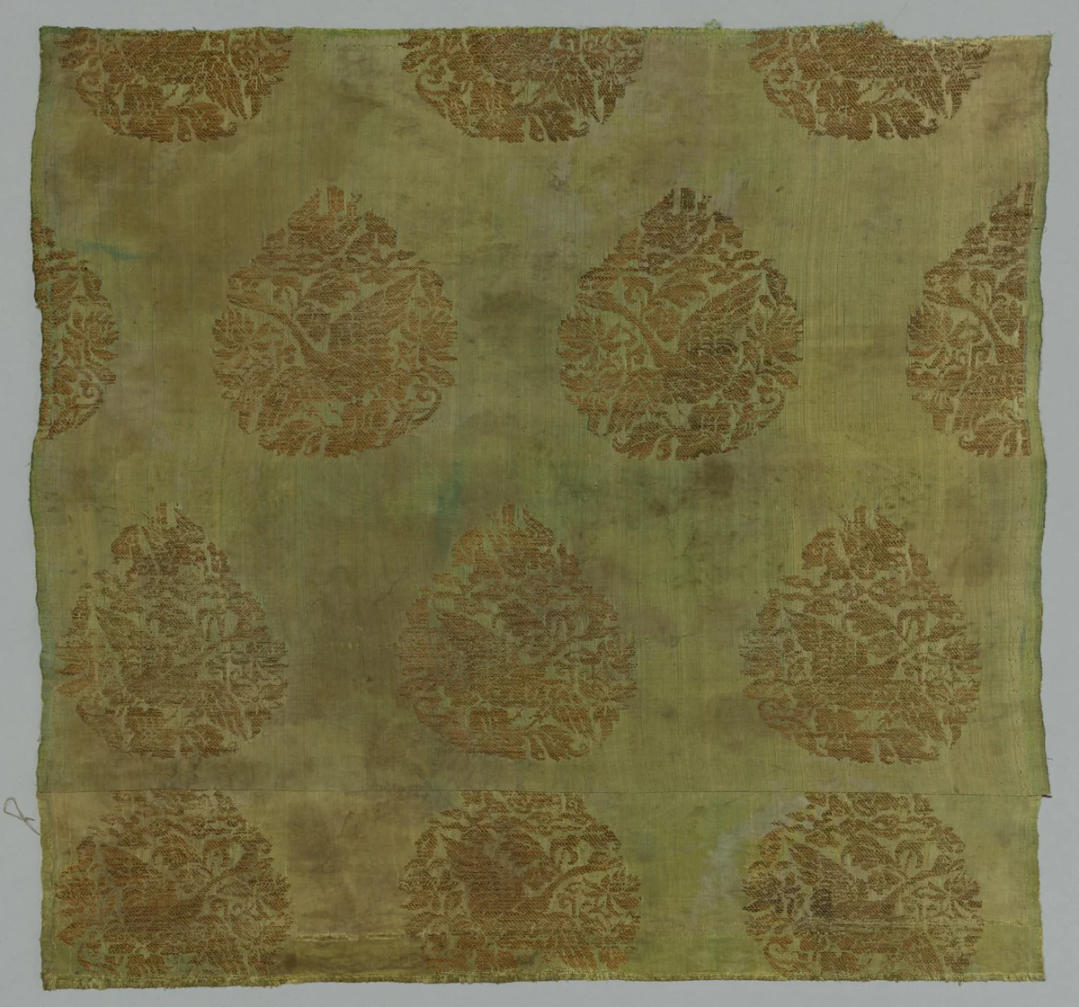 Brocade with Swan Hunt by Unknown, textile, 1115-1234