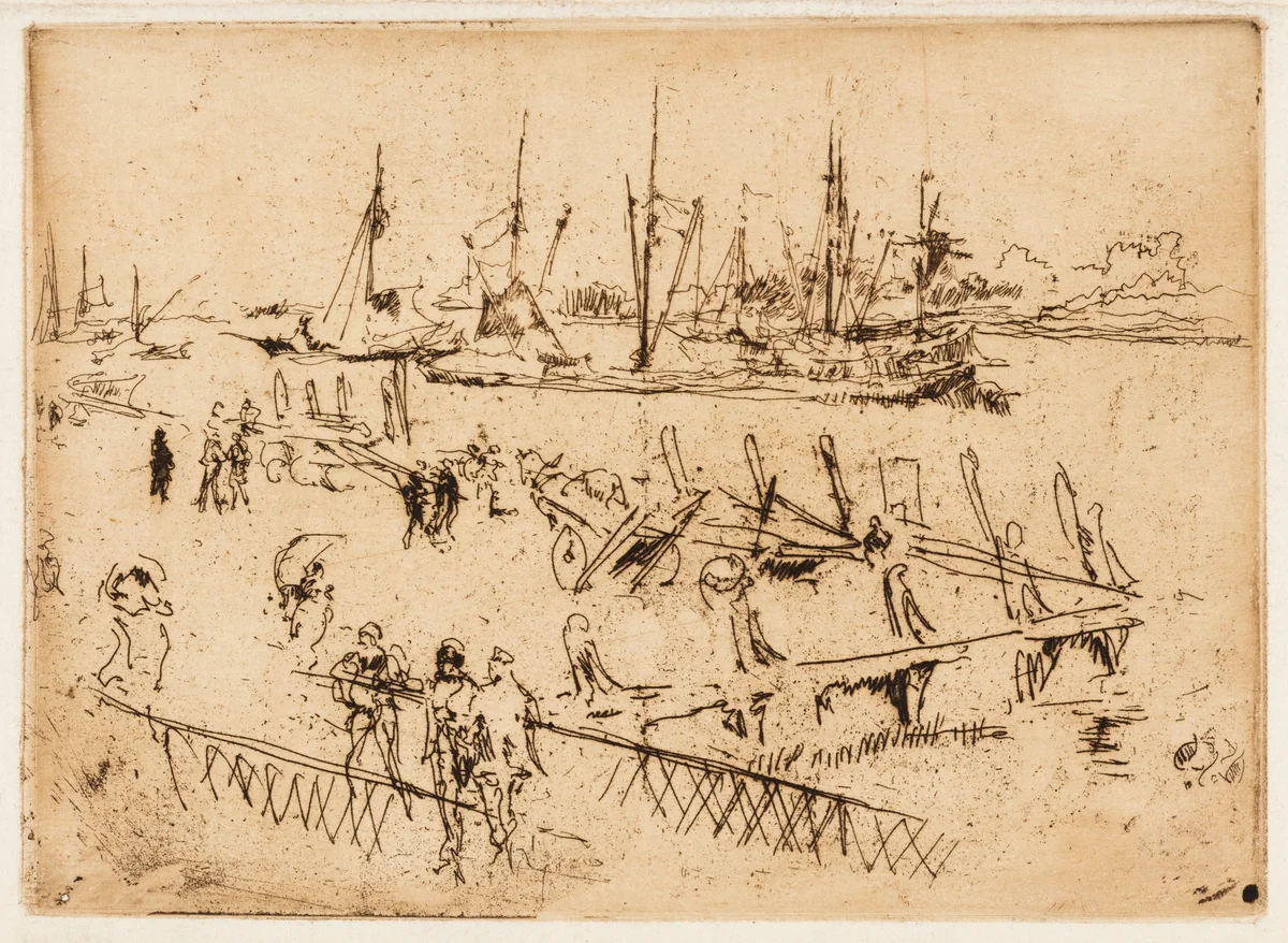 Little Dordrecht by James McNeill Whistler, print, 1886