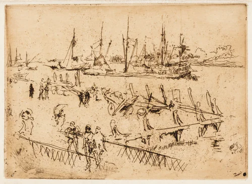 Little Dordrecht by James McNeill Whistler, print, 1886