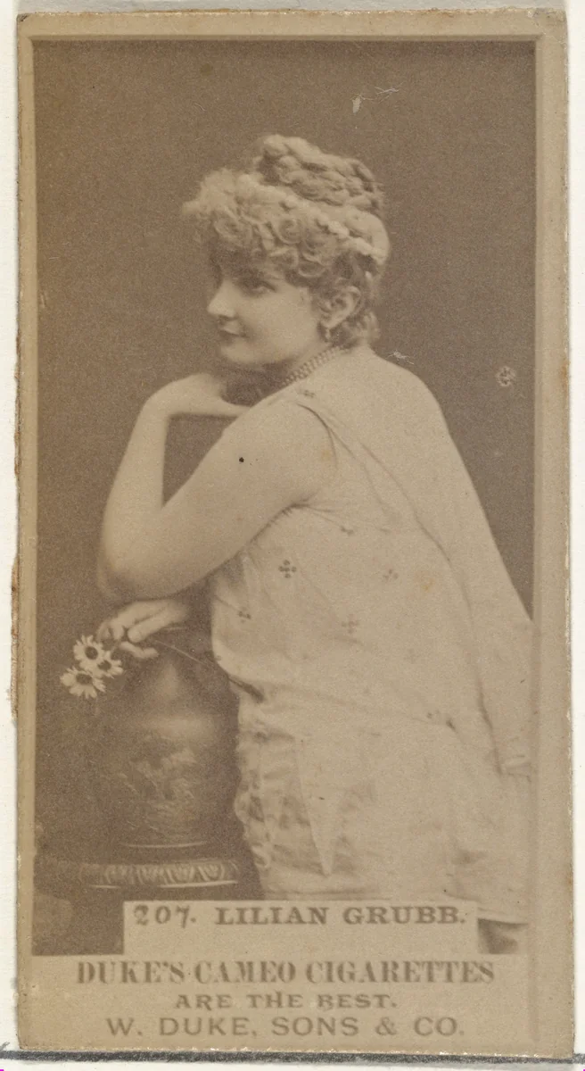 Card Number 207, Lilian Grubb, from the Actors and Actresses series (N145-5) issued by Duke Sons & Co. to promote Cameo Cigarettes by W. Duke, Sons & Co., photograph, 1880-1889