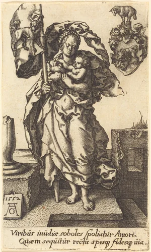 Compassion by Heinrich Aldegrever, print, 1552