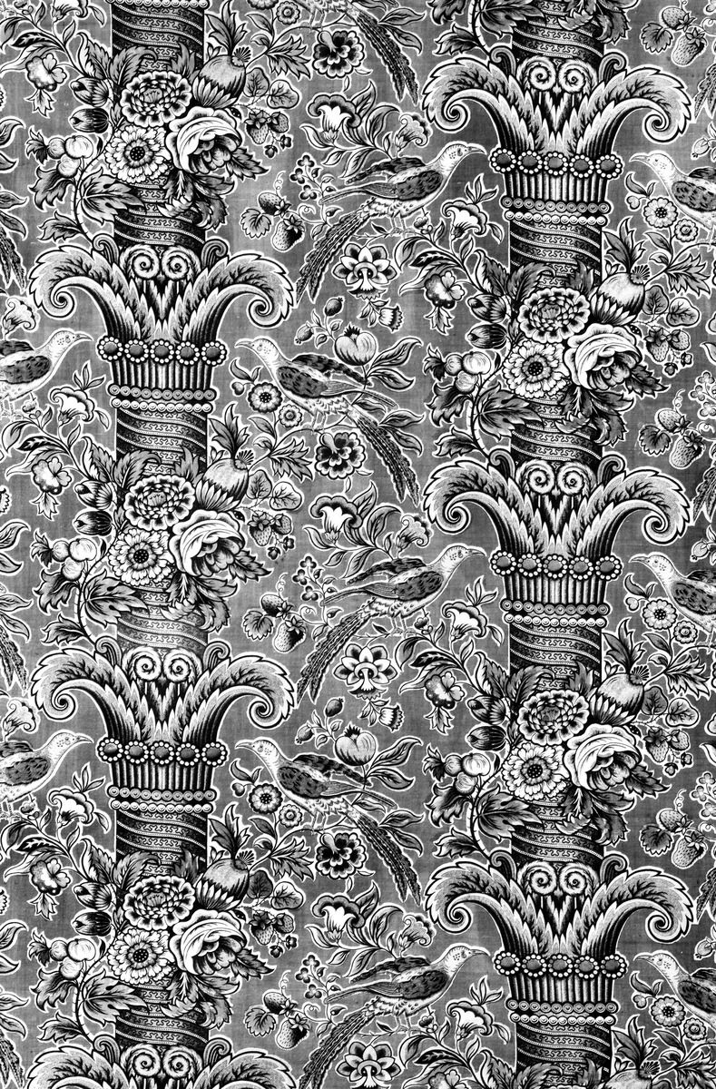 Panel (Pillar Design) by England, textile, 1701-1800
