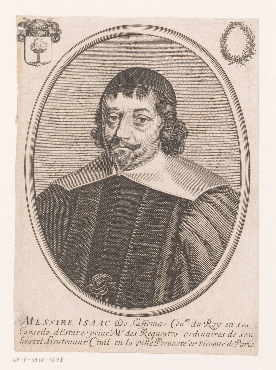 Portret van Isaac de Laffemas by anonymous, print, 1637-1668
