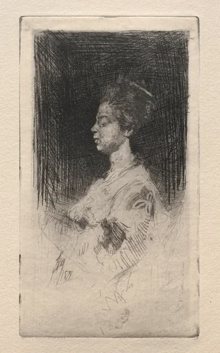 Profile Head of a Japanese Girl by Robert Frederick Blum, print, 1879
