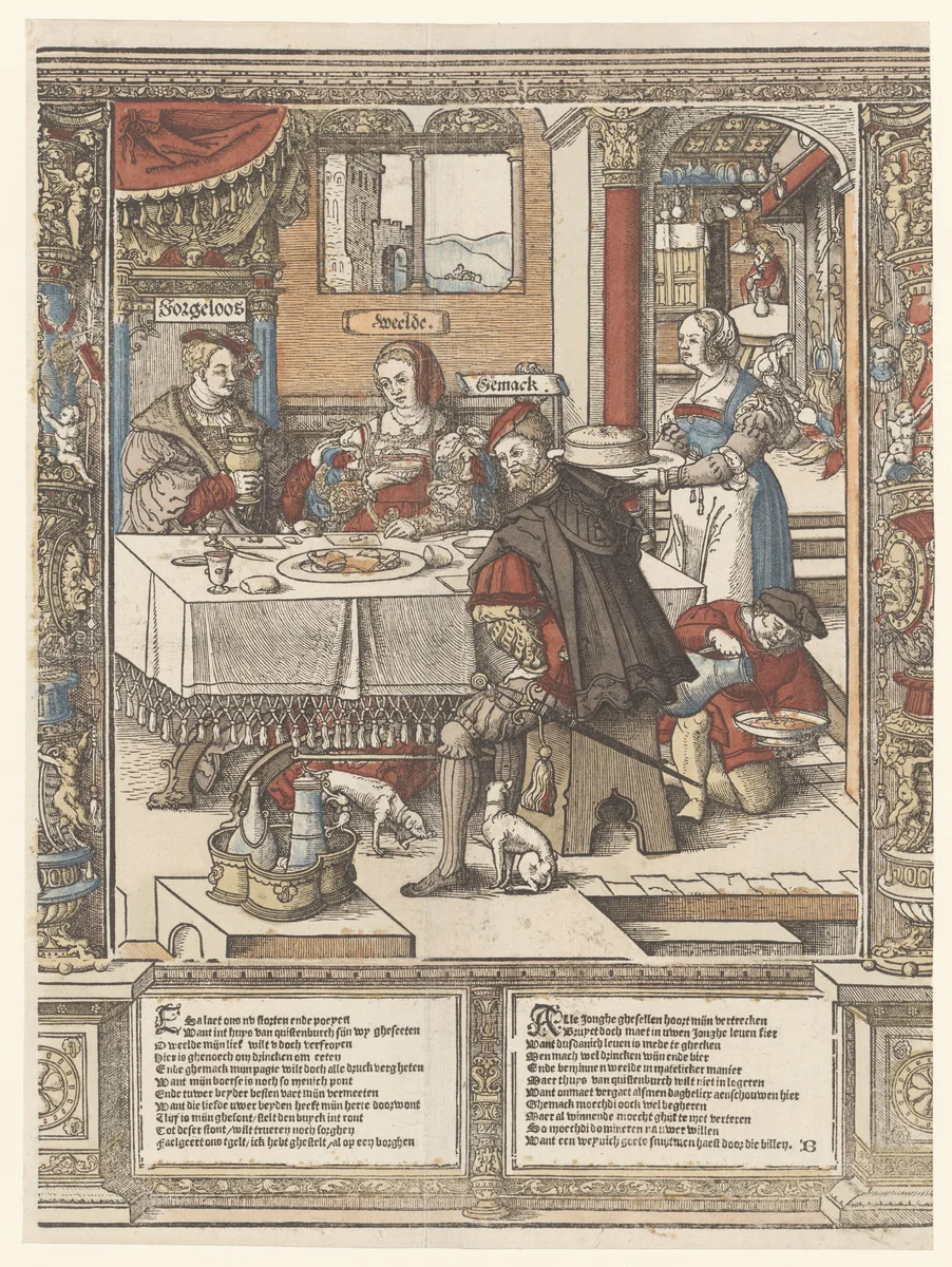 De maaltijd by Cornelis Anthonisz, print, 1541
