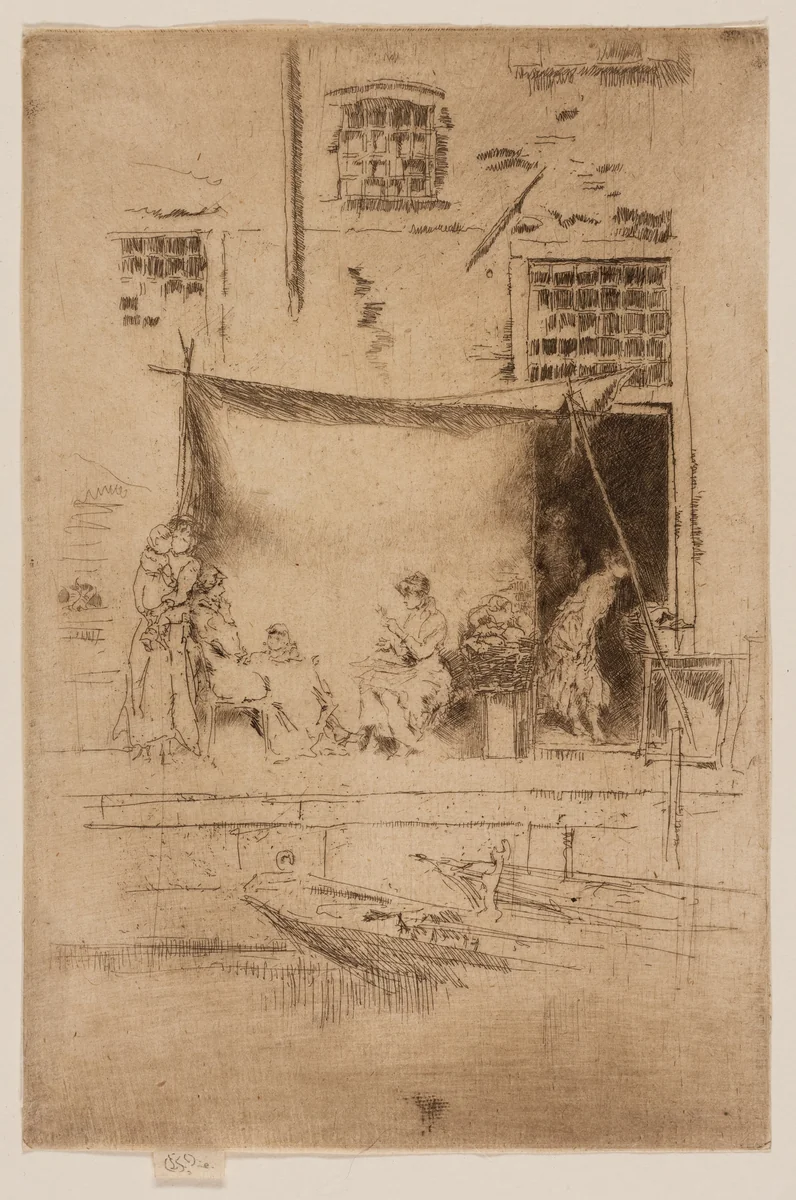 Fruit Stall by James McNeill Whistler, print, 1879-1880