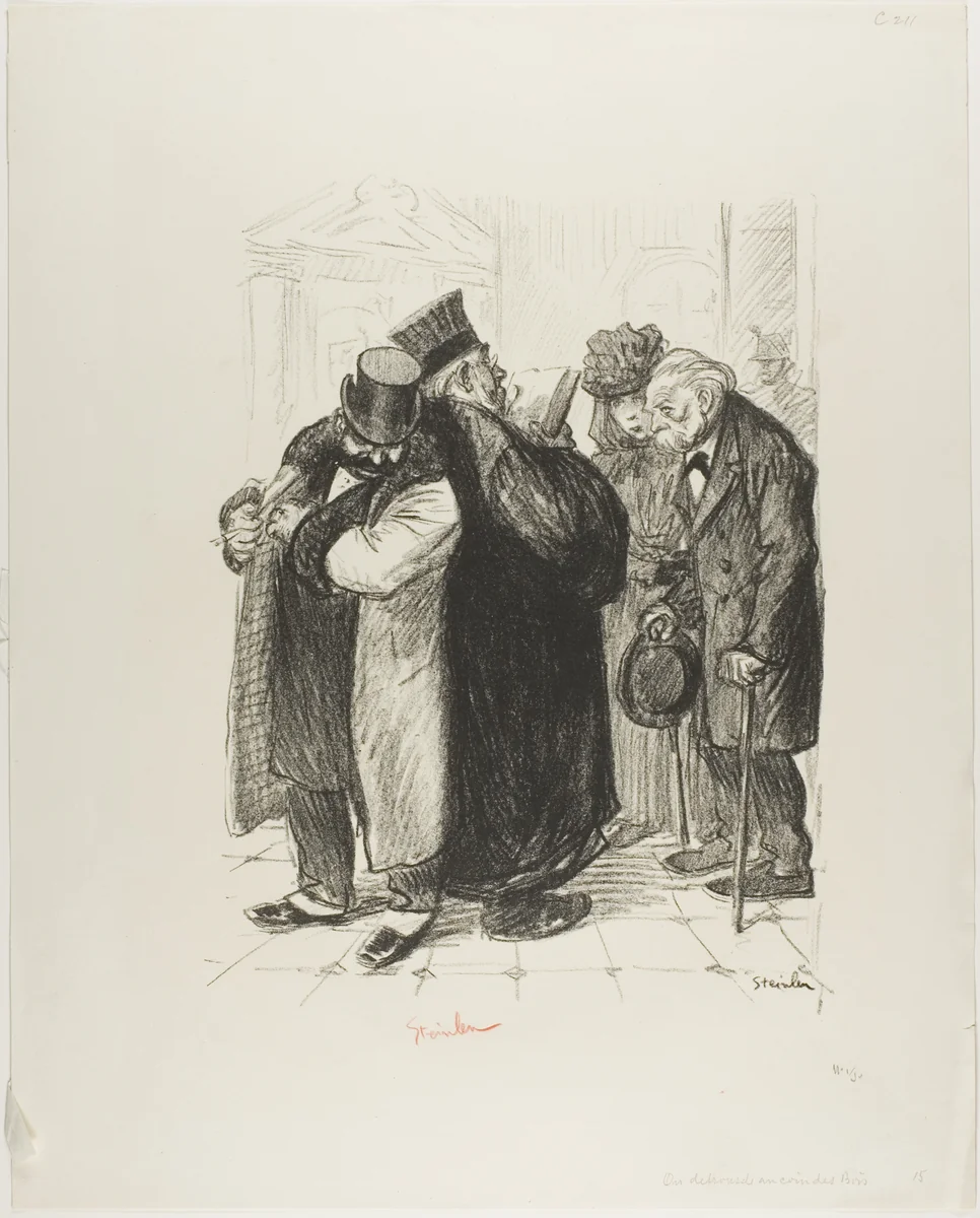 One Robs on the Side of the Law by Théophile Alexandre Steinlen, print, 1898