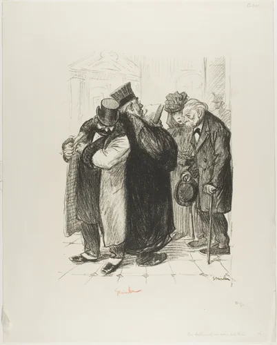 One Robs on the Side of the Law by Théophile Alexandre Steinlen, print, 1898