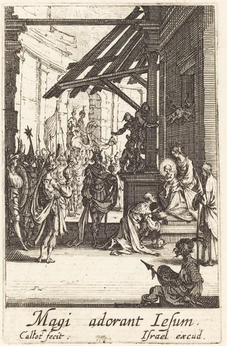 The Adoration of the Magi by Jacques Callot, print, 1628-1638