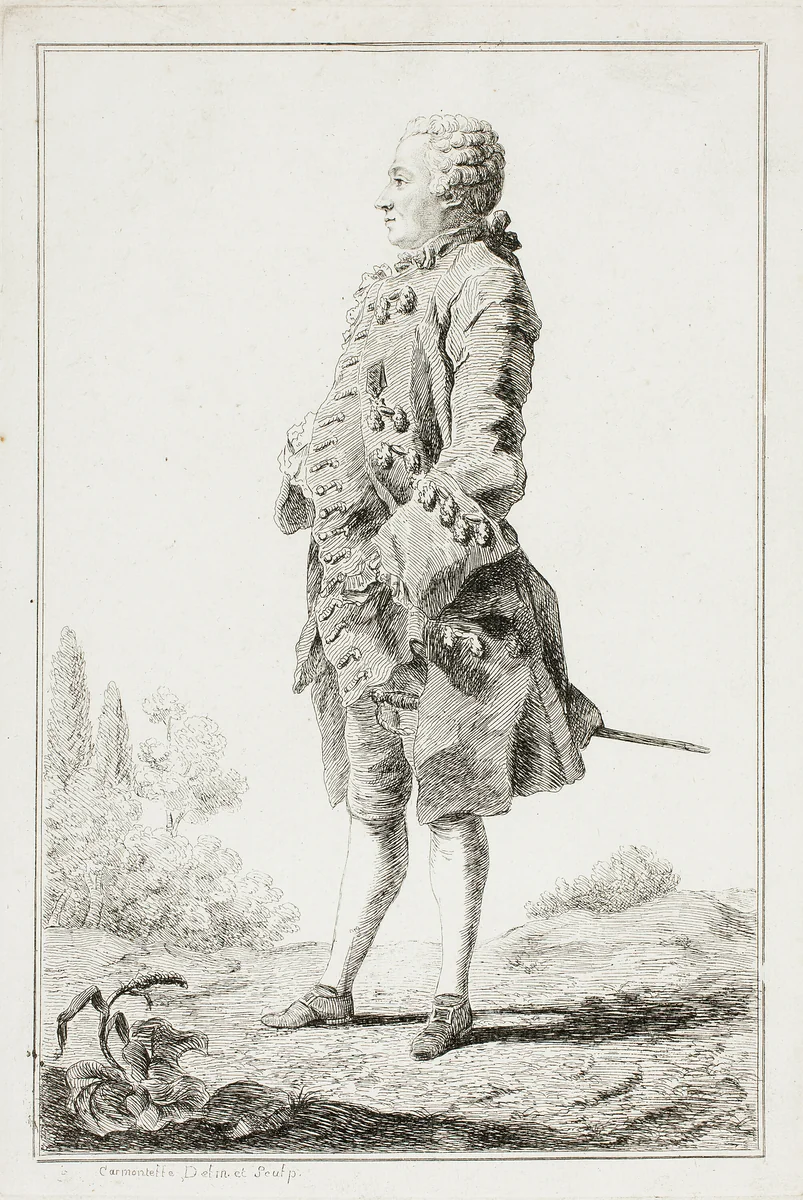 The Baron of Besenval by Louis Carrogis de Carmontelle, print, 1737-1806