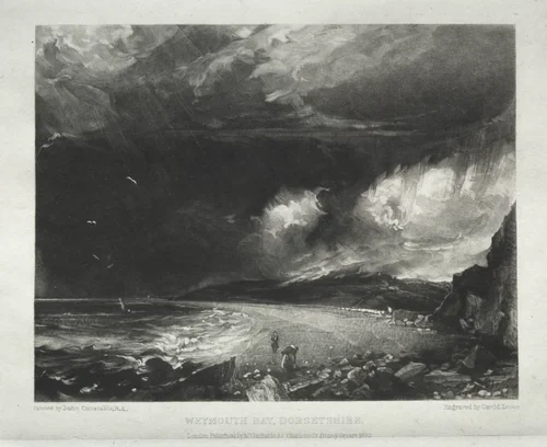 Various Subjects of Landscape, Characteristic of English Scenery from Pictures Painted by John Constable, R.A.: Weymouth Bay, Dorsetshire by David Lucas, print, 1830