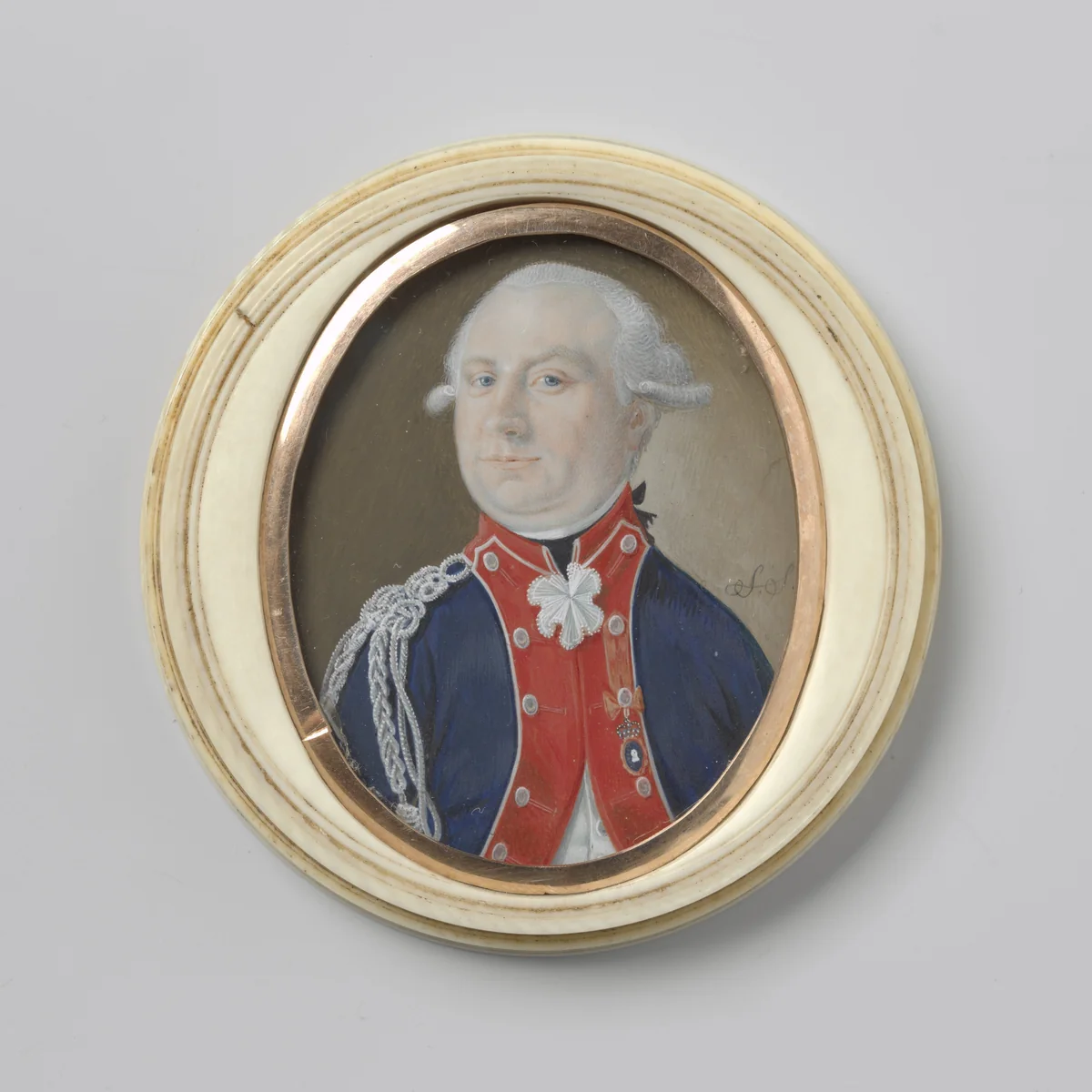 Portret van een officier, vermoedelijk R.T. van Kruissen by Simon Schaasberg, painting, 1790-1795