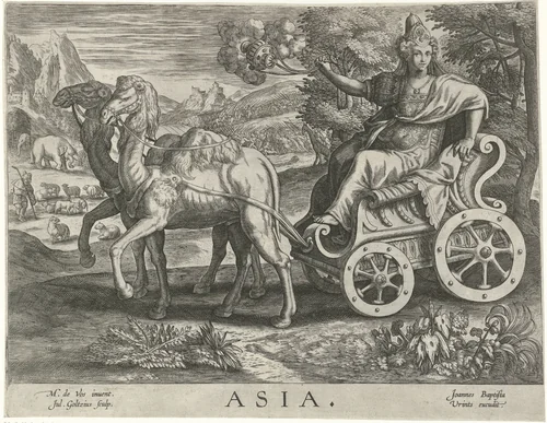 Azië by Unknown, print, 1575-1610