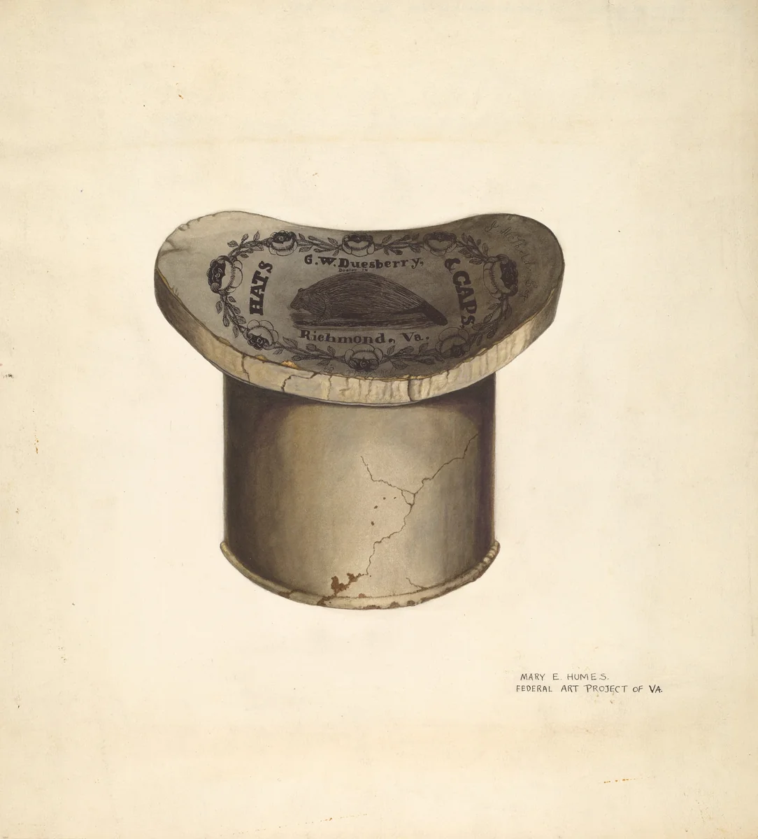 Hat Box by Mary E. Humes, index of american design, 1939