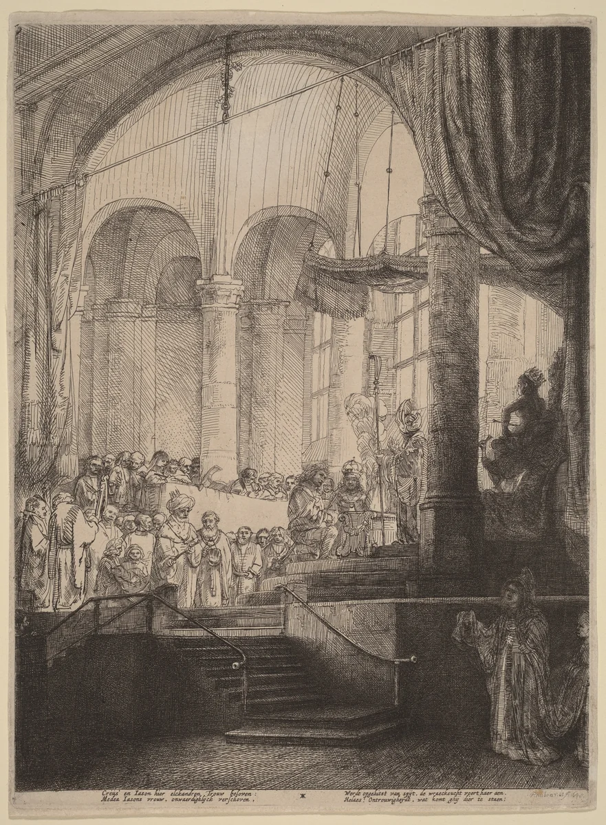 Medea, or the Marriage of Jason and Creusa by Rembrandt van Rijn, print, 1648