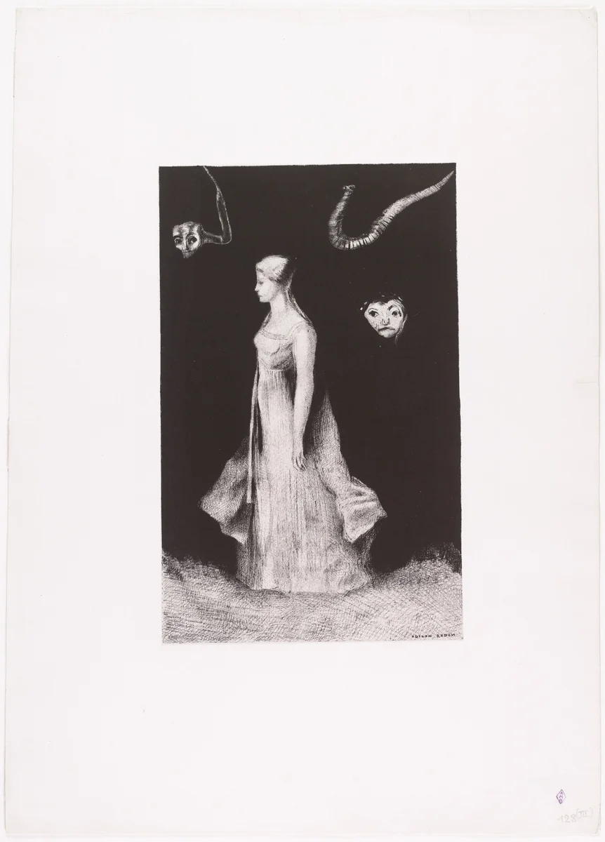 The Haunting (Hantise) by Odilon Redon, print, 1893