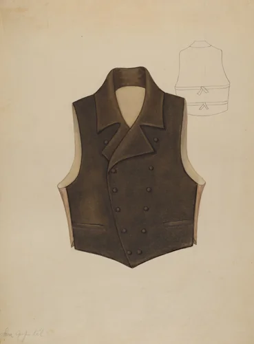 Waistcoat by Sara Garfinkel, index of american design, 1937