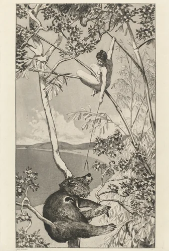 Bear and Elf (Bär und Elfe): pl.1 by Max Klinger, print, 1857-1920