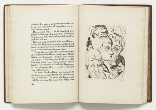 Plate (facing page 60) from Die Fürstin (The Duchess) by Max Beckmann, illustrated book, 1918