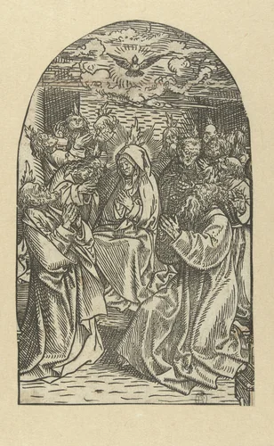 Uitstorting van de Heilige Geest by Jacob Cornelisz van Oostsanen, print, 1507