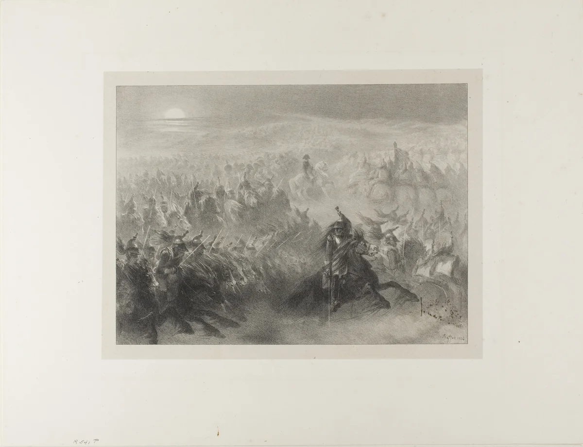 The Nocturnal Review by Denis Auguste Marie Raffet, print, 1836