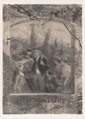 Two Conscripts by Célestin Nanteuil, print, 1825-1875